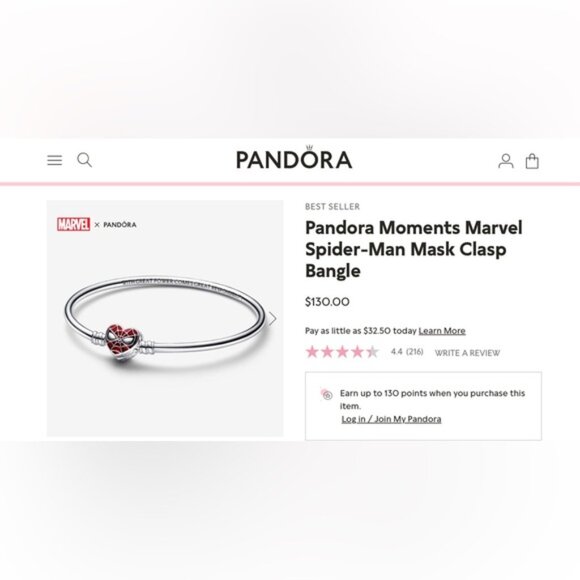 🐘🐘 Disney’s Pandora Spider-Man Charm Bracelet - Picture 3 of 4